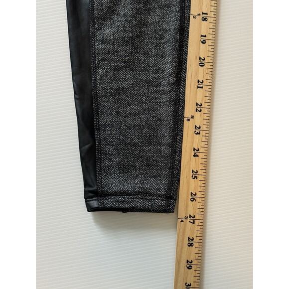 Athleta Metro Drifter Leggings Size S Luxe Herringbone Faux Leather High-Rise - Picture 9 of 11